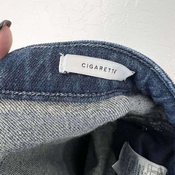 Marciano Womens Blue Regular Fit Medium Wash Raw Hem Denim Cigarette Jeans Sz 28 - Picture 9 of 11